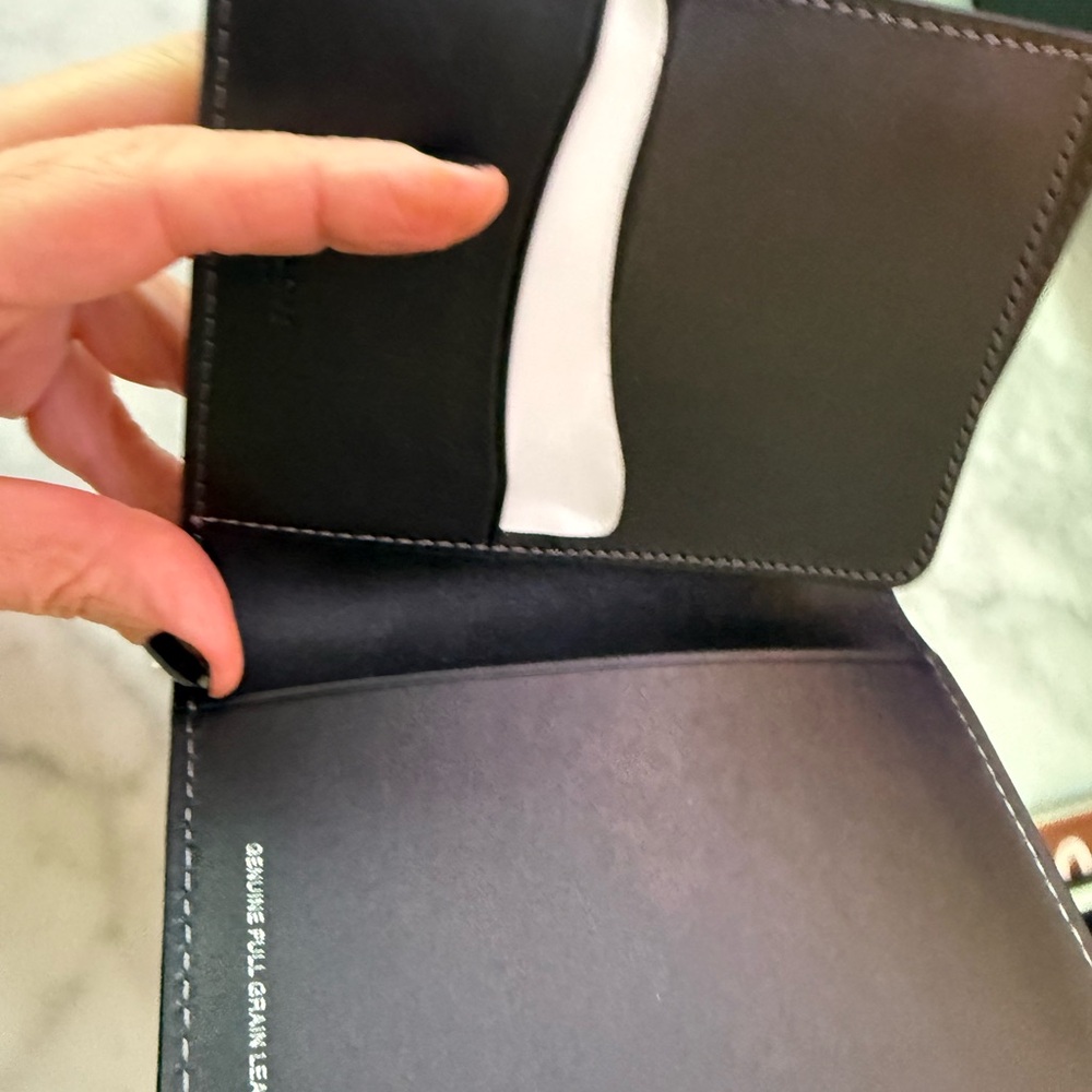 Coach Black Leather Key & Card Holder